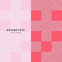 Modern PINK color of geometric texture templates design with text description vector