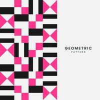 Geometrical shape pattern style with minimalist elements template cover, abstract composition with Colorful pink, black elements structure creative on white background vector