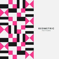 Geometrical shape pattern style with minimalist elements template cover, abstract composition with Colorful pink, black elements structure creative on white background vector