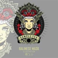 BALINESE MASK ILLUSTRATION, ready format eps 10 vector