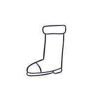 Rubber boot line icon. Wellington rain boots vector