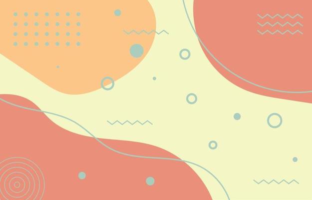 abstract fluid background with organic shapes and memphis elements