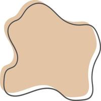 set of abstract organic blob shape elements with line vector