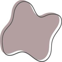 set of abstract organic blob shape elements with line vector