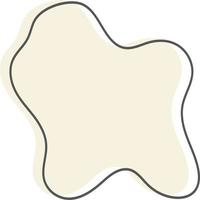 set of abstract organic blob shape elements with line vector