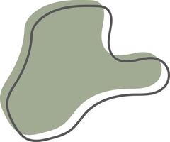 set of abstract organic blob shape elements with line vector