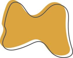 set of abstract organic blob shape elements with line vector