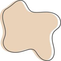 set of abstract organic blob shape elements with line vector