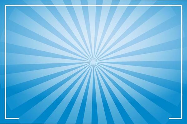 Elegant sunburst design vector isolated on blue gradient background.