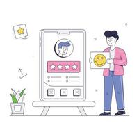 Illustration of user profile designed in flat design with high graphic effects vector