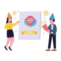 una ilustración plana escalable de celebración de fiestas vector