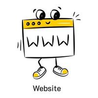 Beautifully designed website icon in cute hand drawn style vector