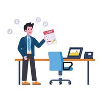 Check this flat illustration of Business report vector