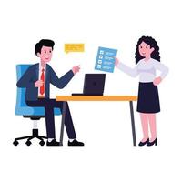 Check this flat illustration of Business report vector