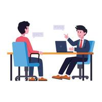 Check this flat illustration of meeting vector
