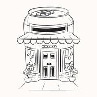 An editable isometric illustration of soda shop vector