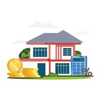 ilustración de financiación de la vivienda vector