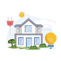 Energy House Illustration vector