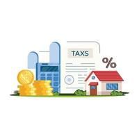 Property Tax Illustration vector