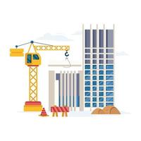 ilustración del sitio de construcción vector