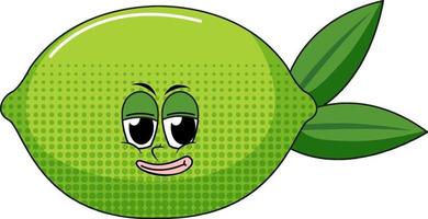 A lime cartoon character on white background vector