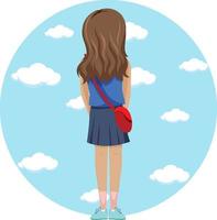 Back of backpacker simple character vector