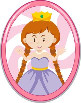 Cute princess cartoon character