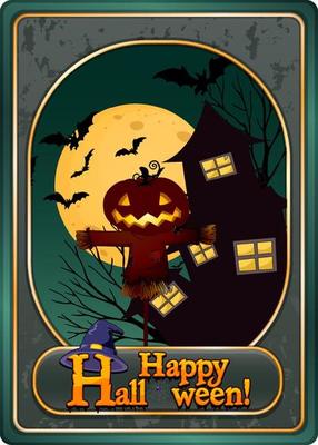 Happy Halloween game card template