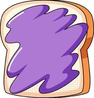 Purple jam on toasted bread vector