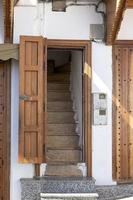 Arabic architecture in the old medina. Streets, doors, windows, details photo