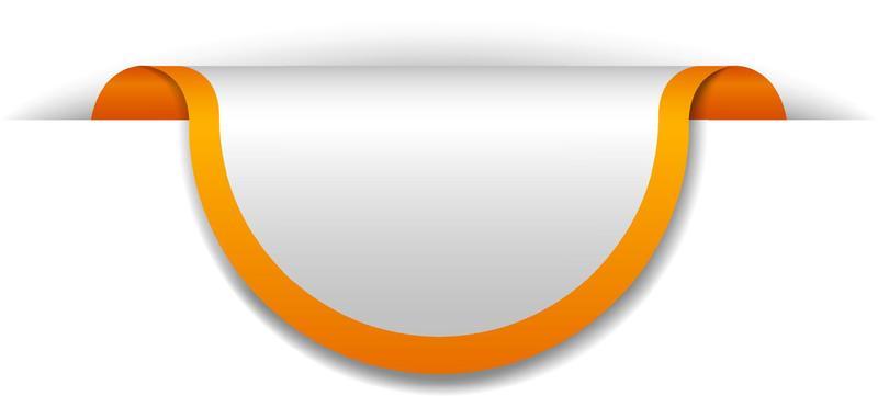 Orange banner design on white background