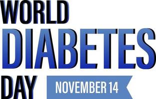 diseño del cartel del día mundial de la diabetes vector