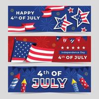 Happy 4th of July Party Banner vector