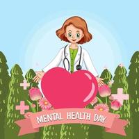 Poster design for mental health day vector