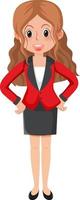 Businesswoman in red suit vector