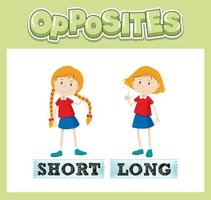 Opposite English words for kids vector