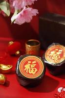 kue keranjang nian gao para el festival de año nuevo imlek foto