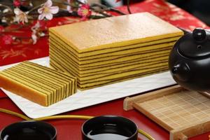 Close up view of Lapis Legit or Thousand Layers Cake photo
