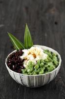 Malaysian Desserts Called Cendol. Cendol is Made From Crushed Ice Cubes, Red Bean. Also Popular in SIngapore photo