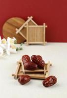 dried unabi fruit or jujube.Space for text photo