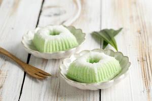 Kue Putu Ayu, Indonesian Traditional Jajan pasar made from Steamed Flour and Grated Coconut. photo