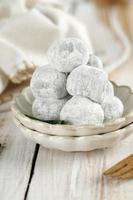 Mochi is a Japanese dessert. photo