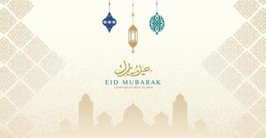 plantilla de banner de eid mubarak vector