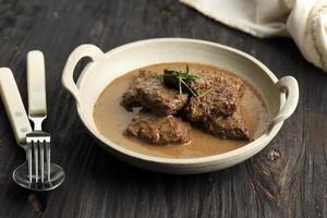 Semur Daging, Indonesian Beef Stew with Soy Sauce and Spices. Semur Daging Popular Dish for Eid al Adha photo