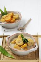 Kolak Pisang Ubi, Banana and Sweet Potato Compote, Popular Food Beverages for Iftar. photo