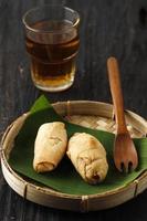 Pisang Molen Goreng, Deep Fried Banana with Sweet Batter Wrap photo