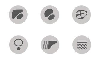 Set of Icon of Normal Extended FAST Examination vector