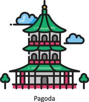 Pagoda Landmark Icon