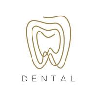 Dental Clinic Logo Tooth abstract design vector template Linear style, Design element for logo, poster, card, banner, emblem, t shirt. Vector illustration