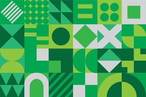 Green neo geometric pattern vector